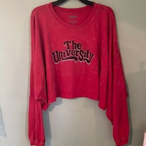 ZOOZATZ cropped The University long-sleeve T